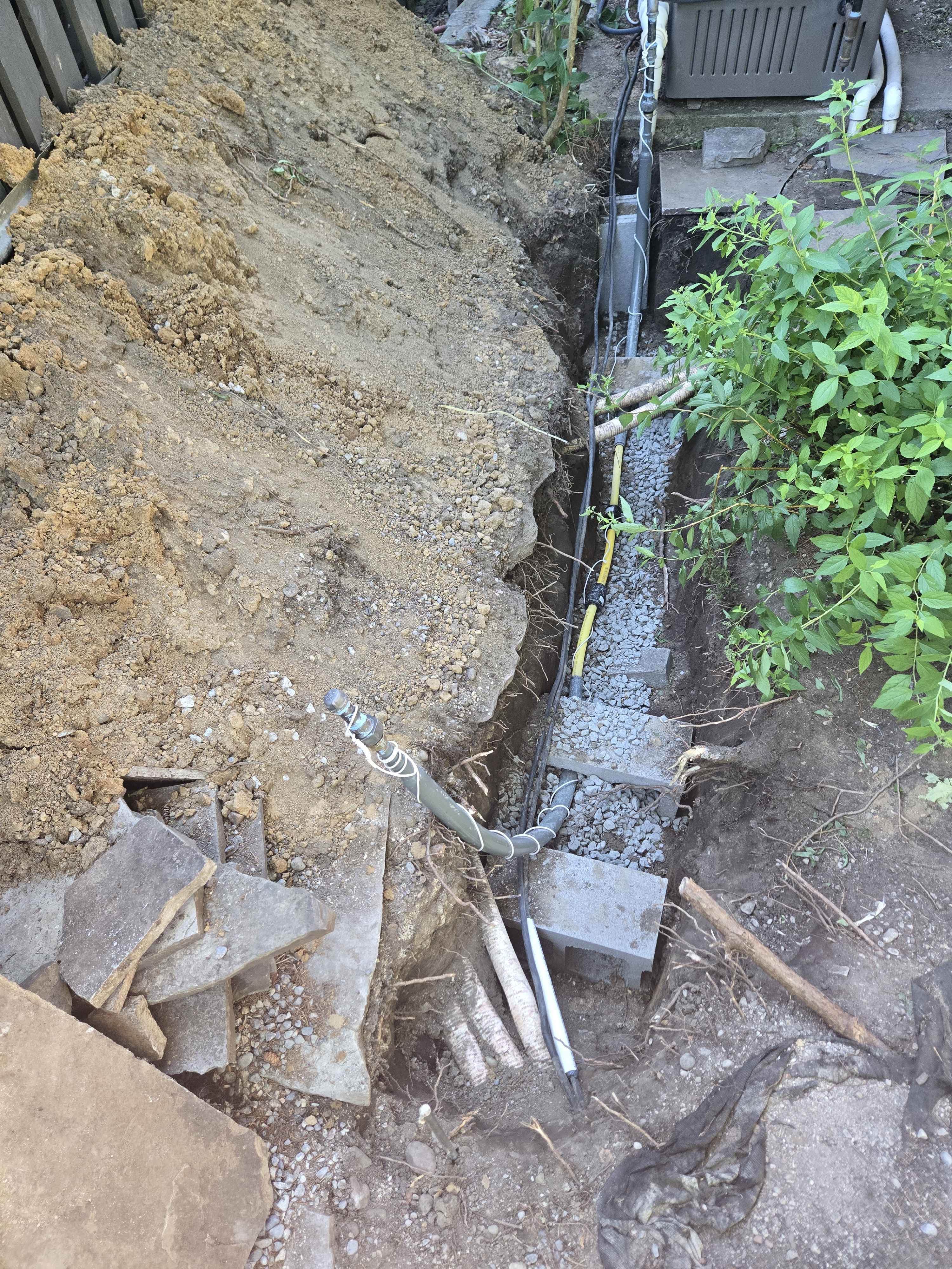 Existing gas supply before upsizing